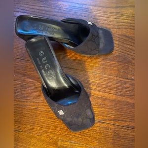Gucci Black Heeled Sandals